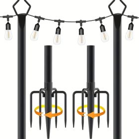 Metal Outdoor Decorative String Light Poles Are Suitable For Gardens, Courtyards, Weddings, And Other Occasions.