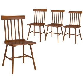 Wood Frame, Spindle Back For Dining Room, Light Brown