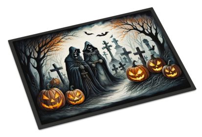 NEW The Grim Reaper Spooky Halloween Doormat Front Door Mat Indoor Outdoor Rugs for Entryway, Non Slip Washable Low Pile, 18H X 27W
