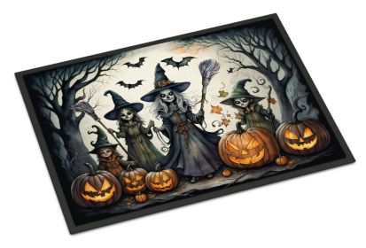 NEW Witches Spooky Halloween Doormat Front Door Mat Indoor Outdoor Rugs for Entryway, Non Slip Washable Low Pile, 18H X 27W