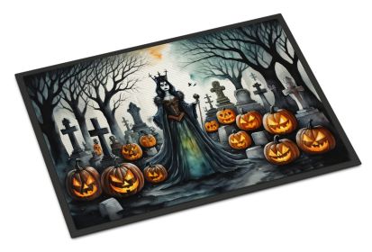 NEW Evil Queen Spooky Halloween Doormat Front Door Mat Indoor Outdoor Rugs for Entryway, Non Slip Washable Low Pile, 18H X 27W